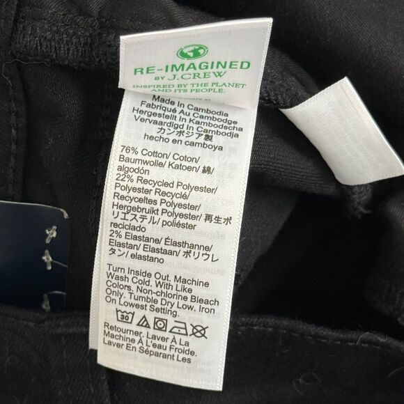 J. CREW Essentials Straight Jean 29 All Day Stretch Black BT022 Casual NWT B54 - Picture 6 of 6